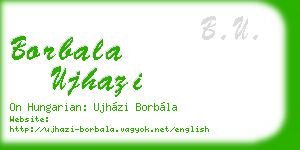 borbala ujhazi business card