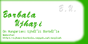 borbala ujhazi business card